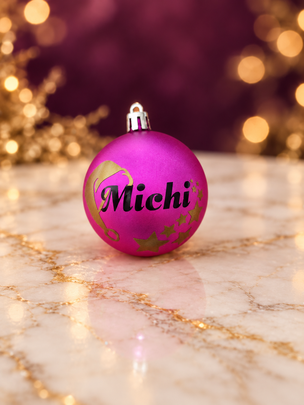 Personalisierte Weihnachtskugel mit Wunschmotiv – Glas oder Kunststoff, 6 cm