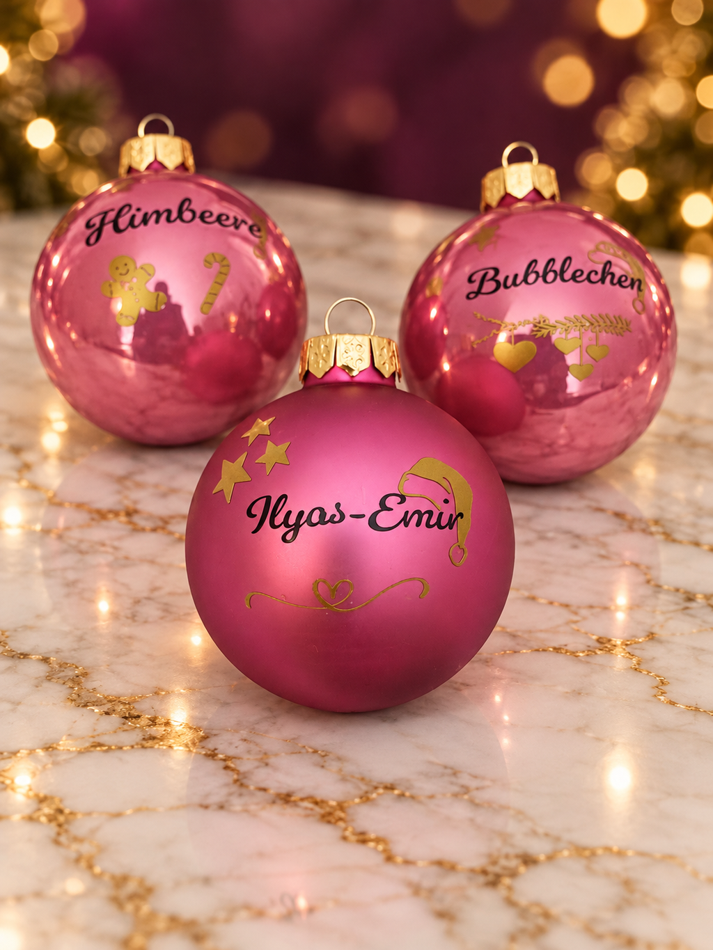 Personalisierte Weihnachtskugel mit Wunschmotiv – Glas oder Kunststoff, 6 cm