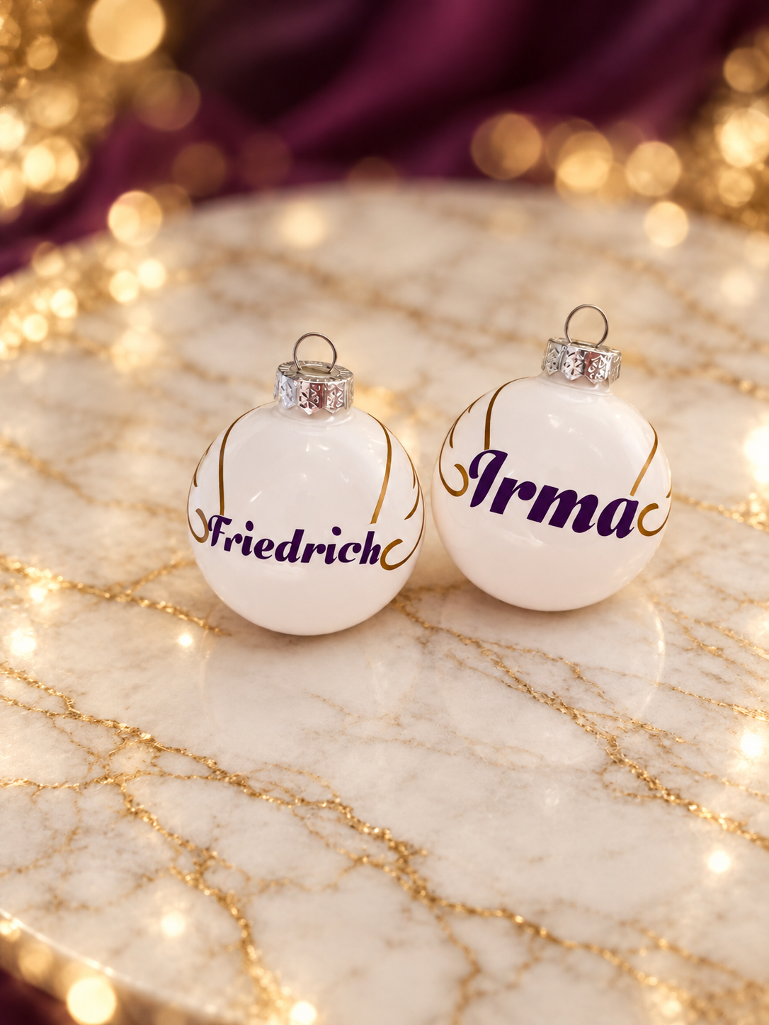 Personalisierte Weihnachtskugel mit Wunschmotiv – Glas oder Kunststoff, 6 cm