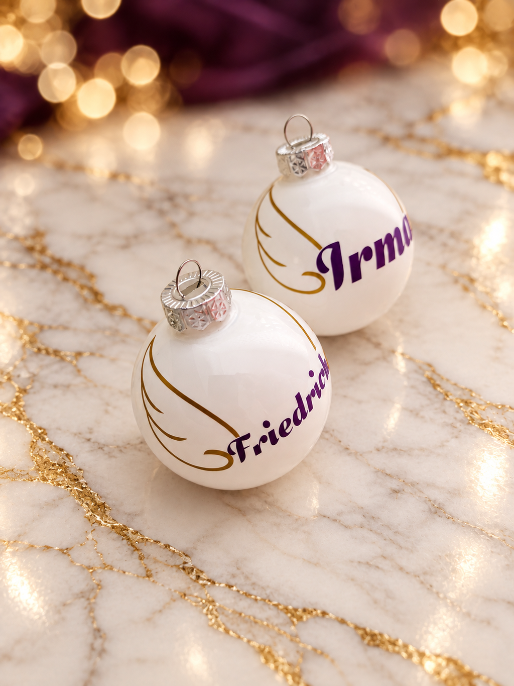 Personalisierte Weihnachtskugel mit Wunschmotiv – Glas oder Kunststoff, 6 cm