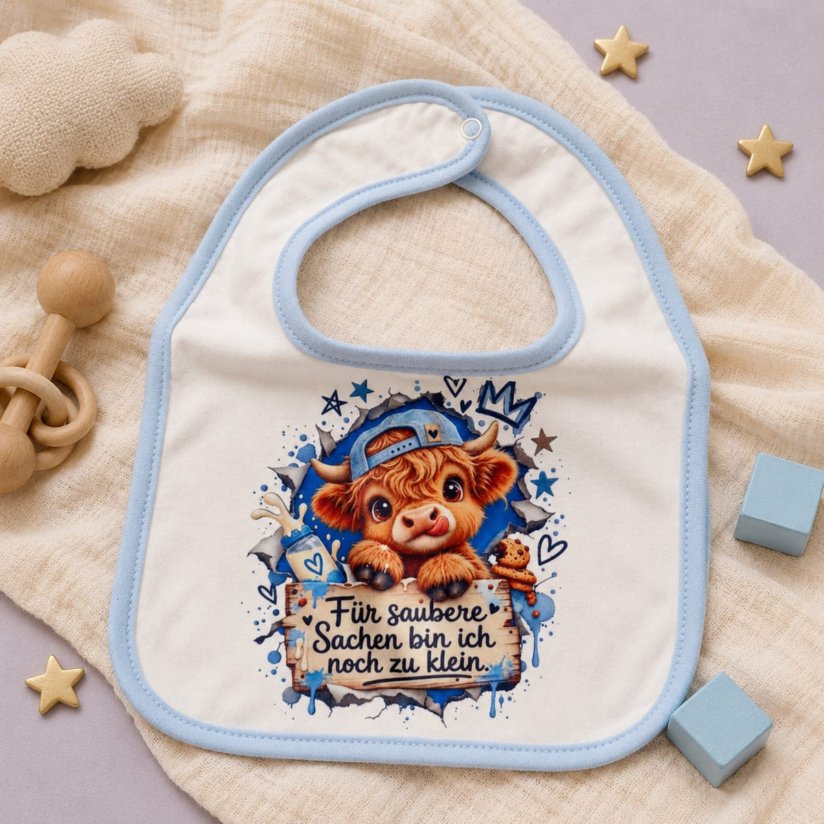 Personalisiertes Baby-Lätzchen mit Wunschmotiv